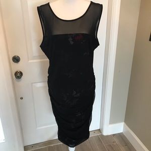 Torrid dress with mesh and ruching